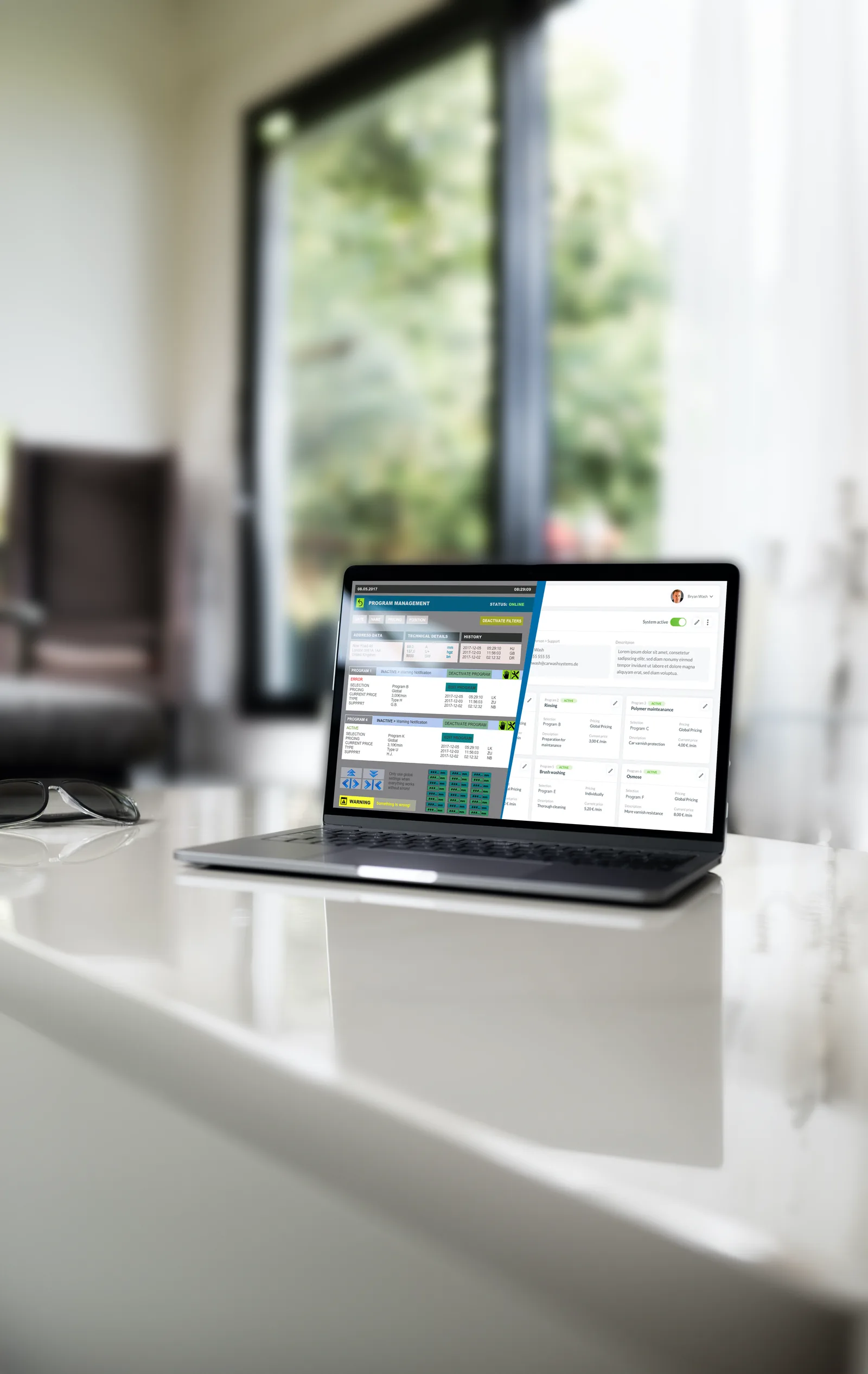 Laptop mit modernisierter Unternehmenssoftware